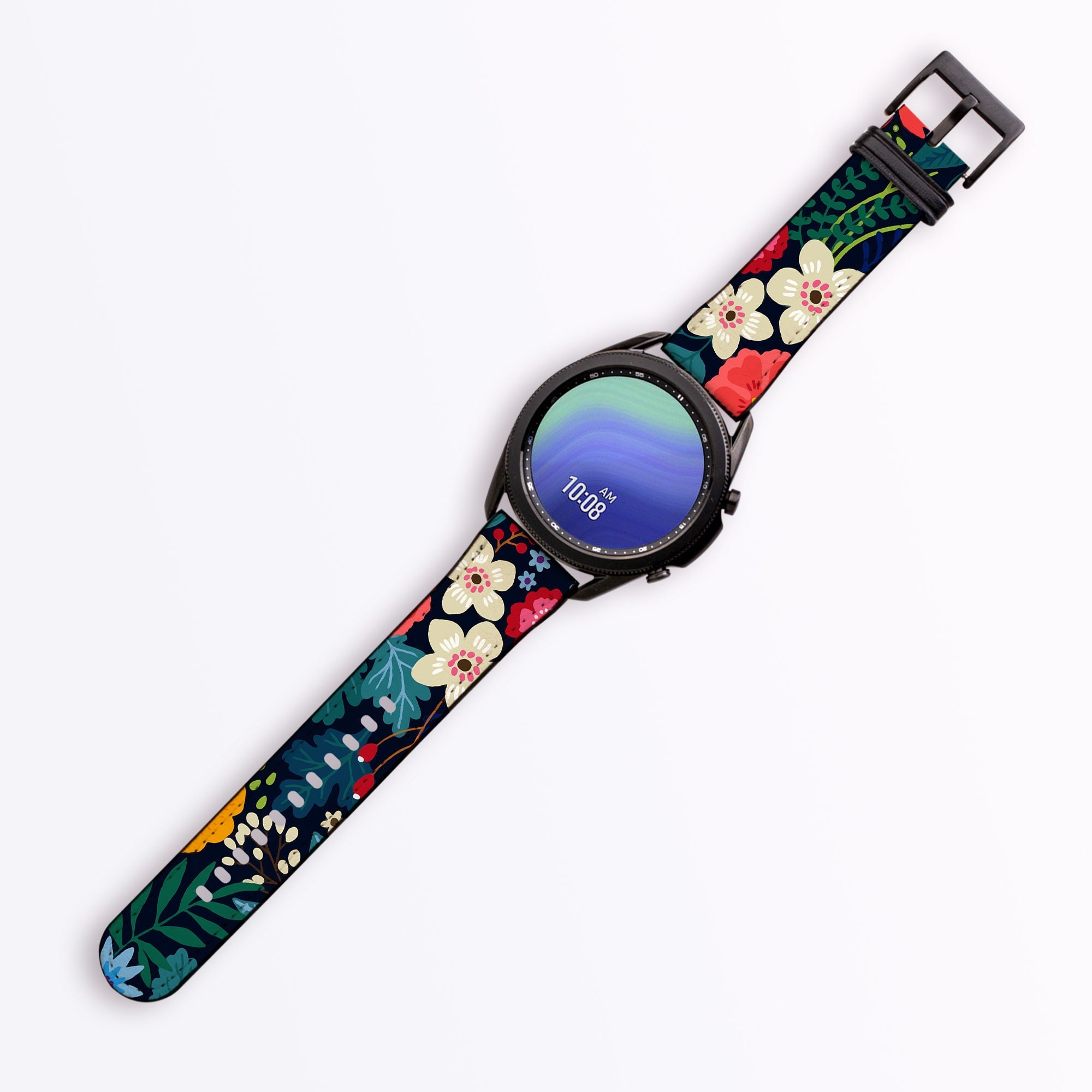 Rainbow Printed Soft Silicone Watch Band Compatible With Galaxy Watch 4 / watch 3 /active 2 /watch 4 Classic - Temu New Zealand