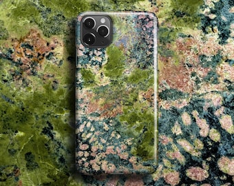 Pink Green Granite Phone Case - For iPhone 15 Pro Max iPhone 14 Pro Max iPhone 13 Pro Max SE 12 mini XR iPhone 11 XS X 8 7 Marble