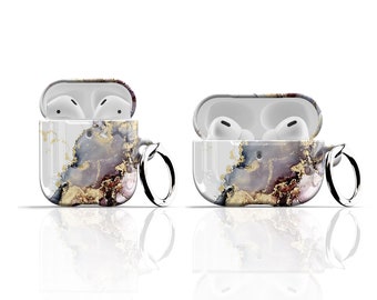 Golden Lavender Marble Airpods Case for Apple Airpods