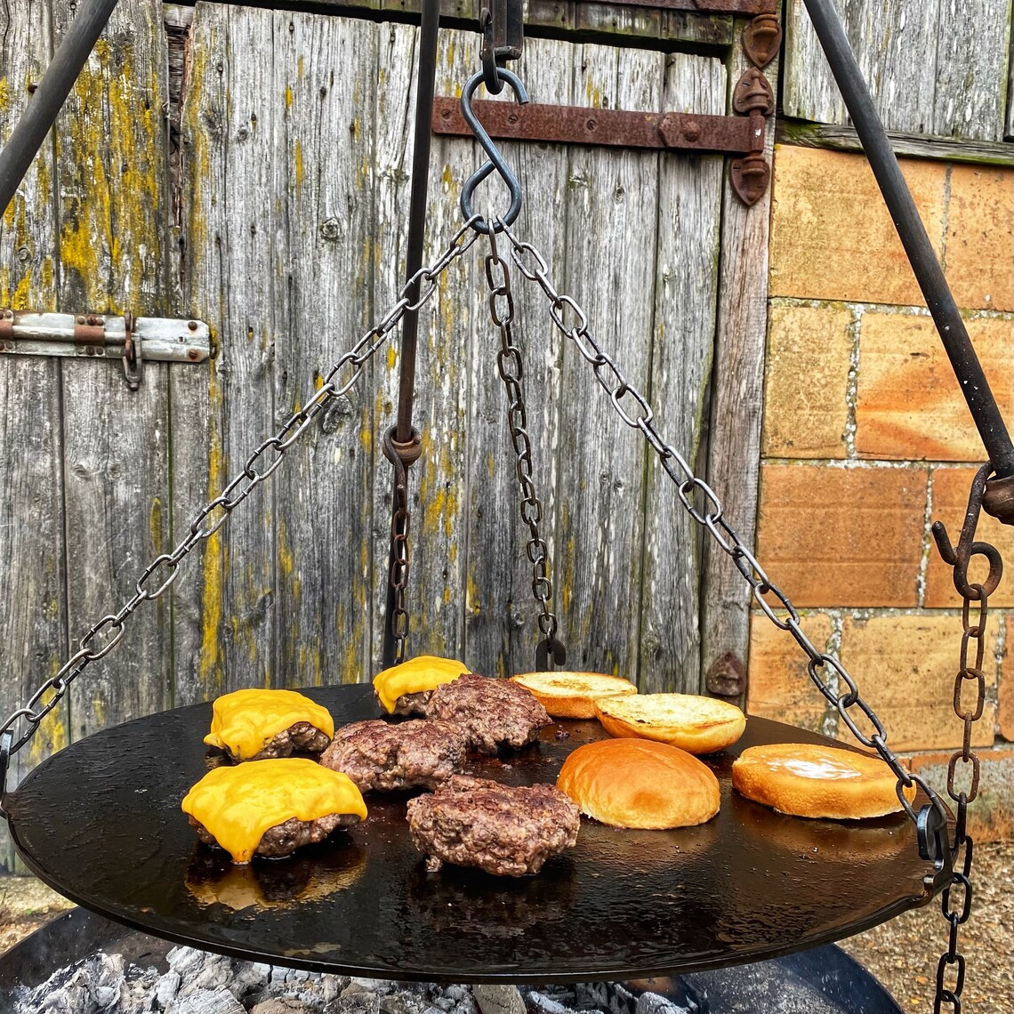 Hanging Campfire Griddle Plate Etsy