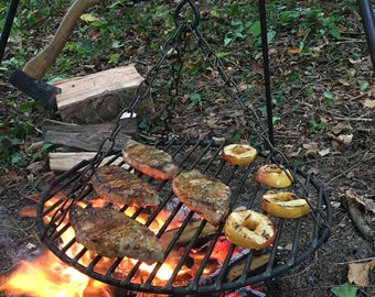 Gril suspendu de cuisson au feu de camp pour trépieds