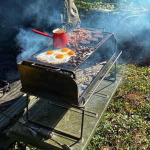 Wilderness Fire Pit with Grill and Pot Hangers