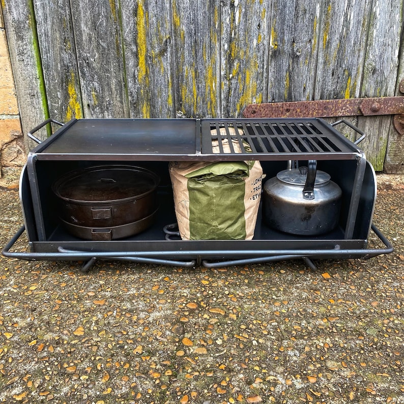 Wilderness Fire Pit With Grill and Pot Hangers Etsy UK