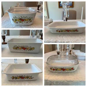 Vintage 5 piece Spice of Life Corningware