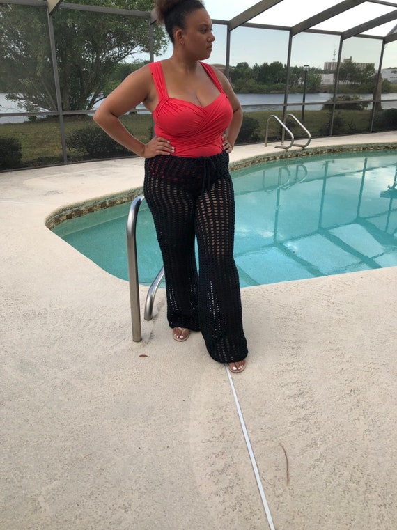 crochet swim cover up pants