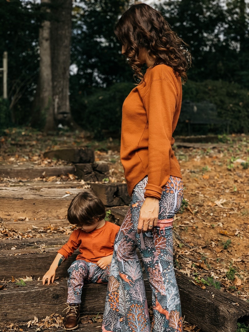 Women\u2019s Bellbottoms Yoga Pants Boho Flare Pants Custom Lady Lunar Bells Mama Flares Mommy /& Me