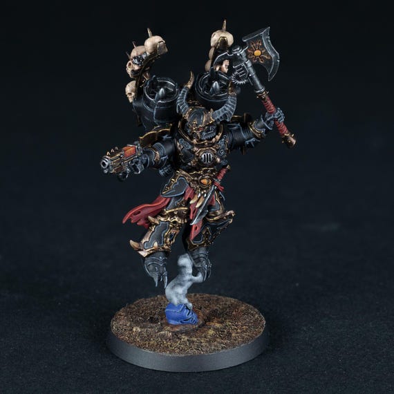 Chaos Lord With Jump Pack Warhammer 40k Fully Assembled and Hand
