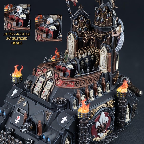 Hand Painted Exorcist Tank Adepta Sororitas Warhammer 40k Box-art