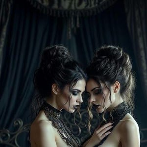Hot girls/Dracula's Brides/ Gothic Fantasy Art Print (Digital Download) sensual women