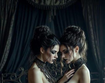Chicas sensuales/Las novias de Drácula/Impresión artística de fantasía gótica (descarga digital)