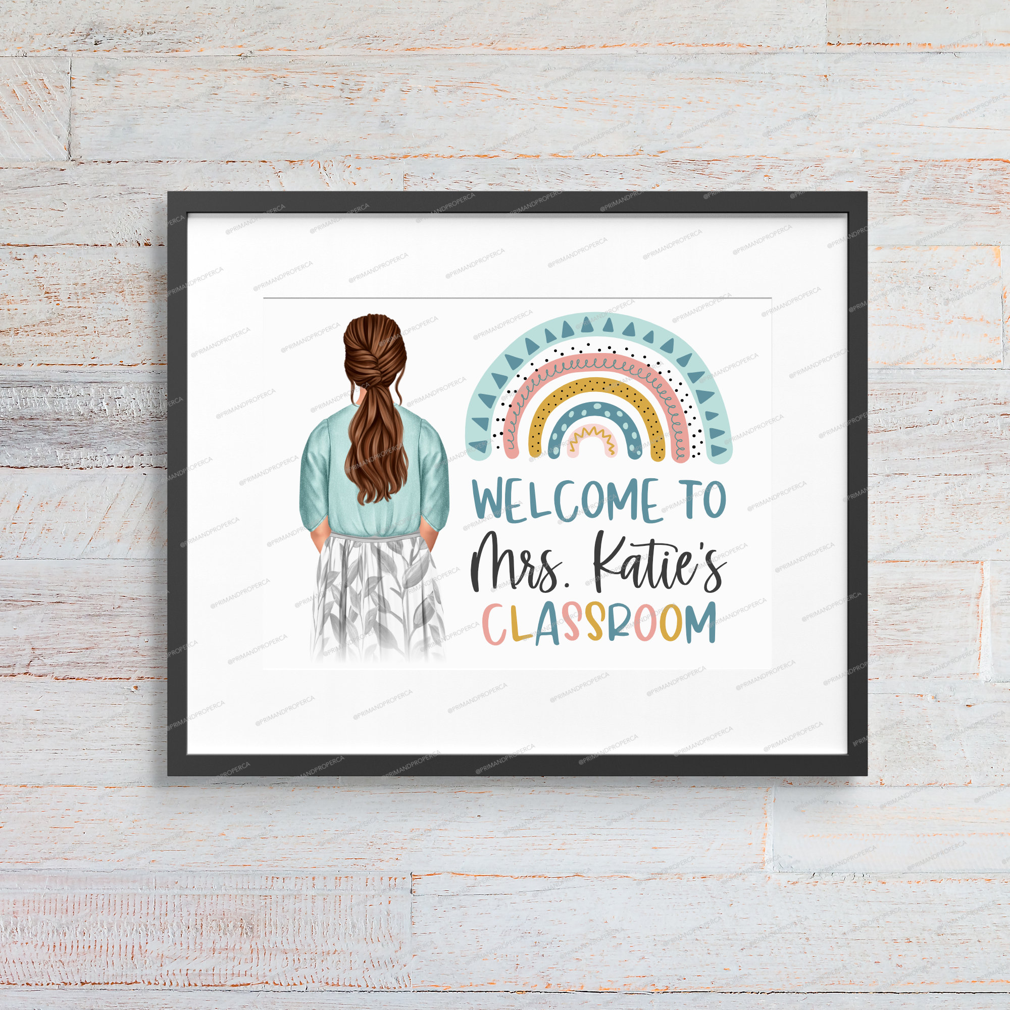 DIGITAL FILE Welcome to Teacher's Classroom sign Teacher | Etsy
