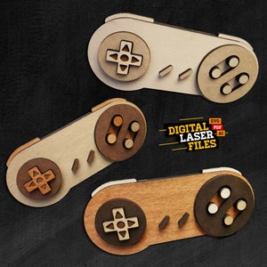 Snes Inspired Controller SVG + Ai Laser Cut Files -- INSTANT DOWNLOAD