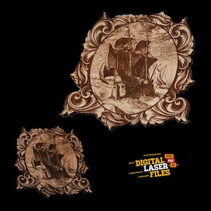 Boat Scrolls SVG + Ai Laser Cut Files -- INSTANT DOWNLOAD