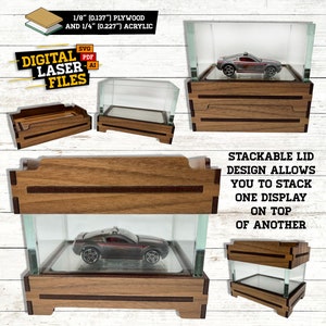 Stackable Hot Wheels Display SVG + Ai Laser Cut Files -- INSTANT DOWNLOAD
