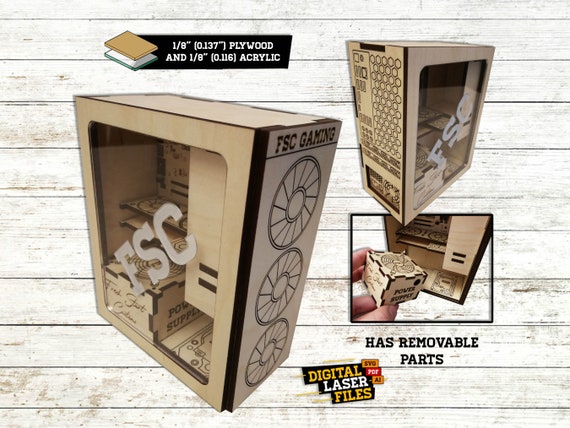 Mini Super Computer Svg + Ai Laser Cut Files -- INSTANT