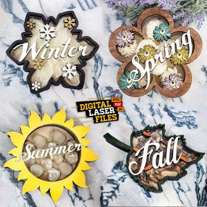 Four Seasons SVG + Ai Laser Cut Files -- INSTANT DOWNLOAD