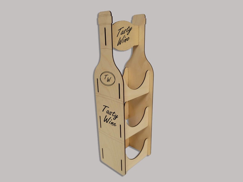 Bottle Shaped Wine Rack SVG Ai Laser Cut Files INSTANT Etsy Singapore