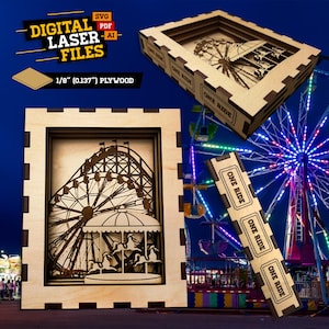 County Fair Box SVG + Ai Laser Cut Dateien -- INSTANT DOWNLOAD