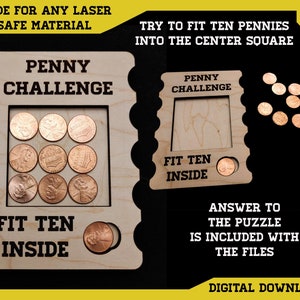 Penny Challenge Puzzle SVG Ai Laser Cut Files INSTANT DOWNLOAD image 8