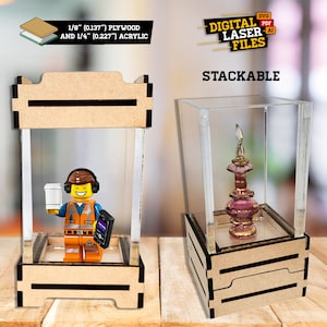 Pequeña vitrina apilable SVG + Ai Laser Cut Files - DESCARGA INSTANTÁNEA