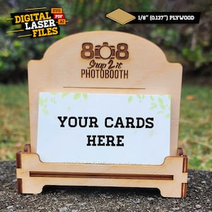 Stijlvolle visitekaartjeshouder SVG + Ai Laser Cut Files -- INSTANT DOWNLOAD