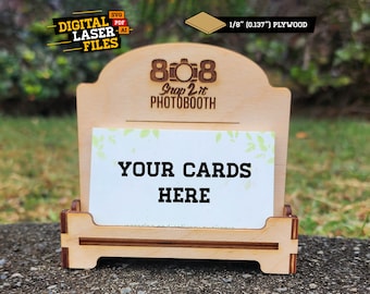 Stylish Business Card Holder SVG + Ai Laser Cut Files -- INSTANT DOWNLOAD