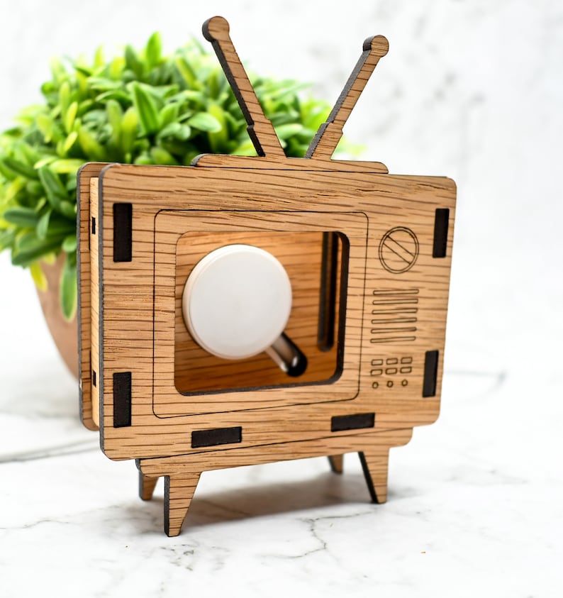 Apple Watch Retro TV Stand Svg Ai Laser Cut Files INSTANT Etsy