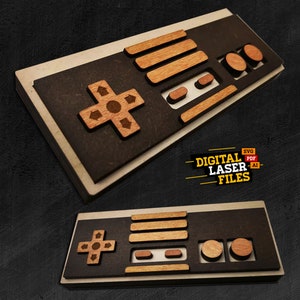 Nes Inspired Controller SVG + Ai Laser Cut Files -- INSTANT DOWNLOAD