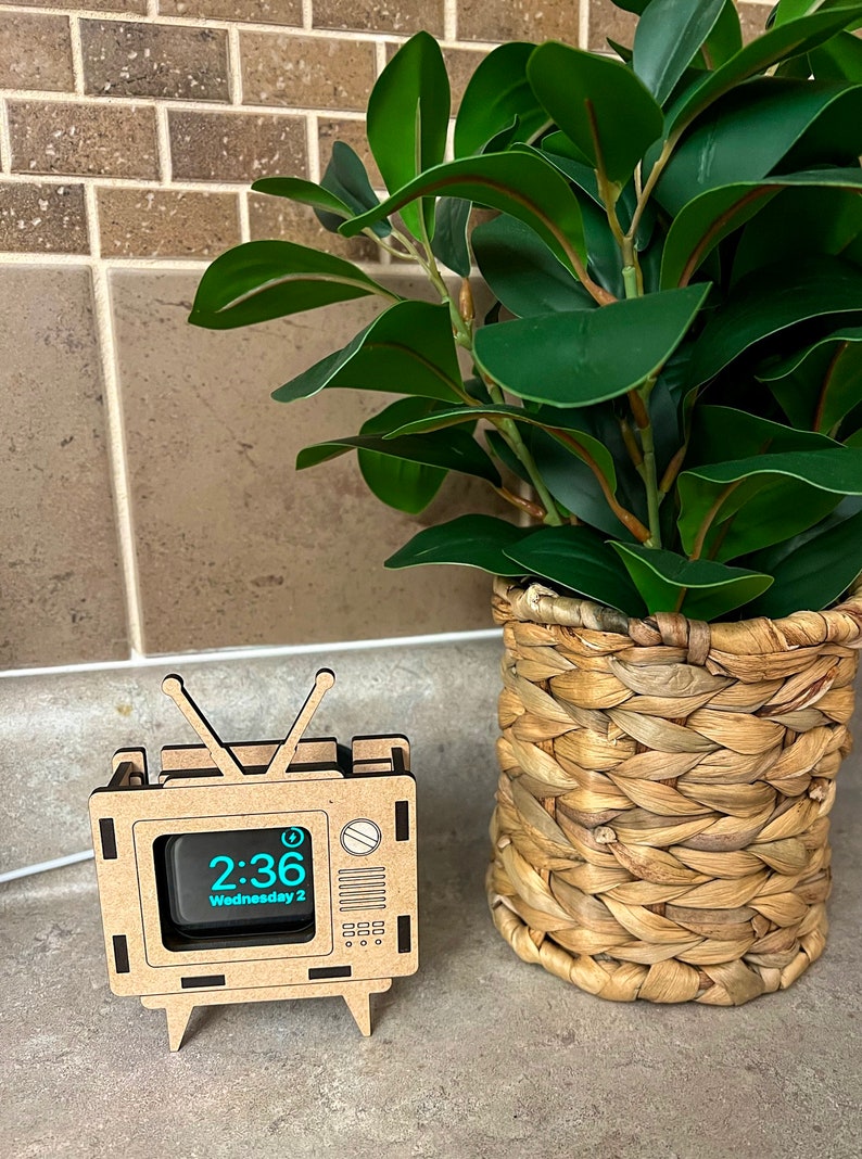 Apple Watch Retro TV Stand Svg Ai Laser Cut Files INSTANT Etsy