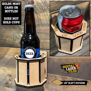 Can or Bottle Wall Mount SVG + Ai Laser Cut Files -- INSTANT DOWNLOAD