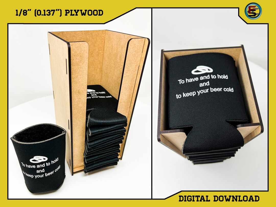 Can Sleeve Drink Holder Display SVG Ai Laser Cut Files Etsy