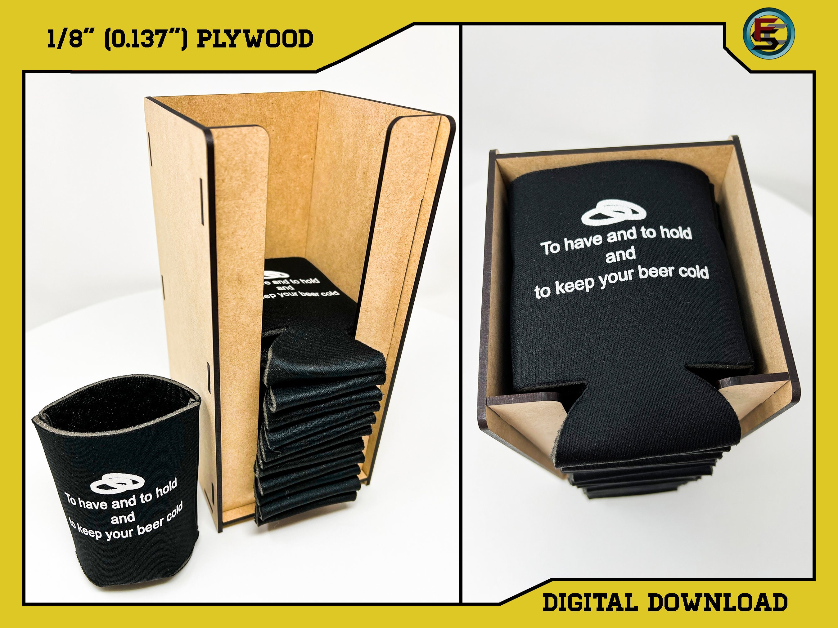 Can Sleeve Drink Holder Display SVG + Ai Laser Cut Files -- INSTANT ...