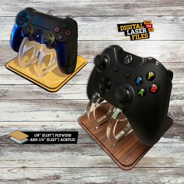 Floating Controller Stand SVG + Ai Laser Cut Files -- INSTANT DOWNLOAD