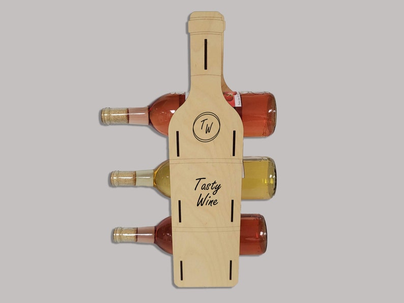 Bottle Shaped Wine Rack SVG Ai Laser Cut Files INSTANT Etsy Singapore
