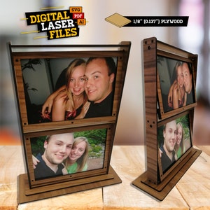 Hanging Photo Holder svg + Ai Laser Cut Files -- INSTANT DOWNLOAD