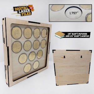 Coin Box SVG + Ai Laser Cut Files -- INSTANT DOWNLOAD