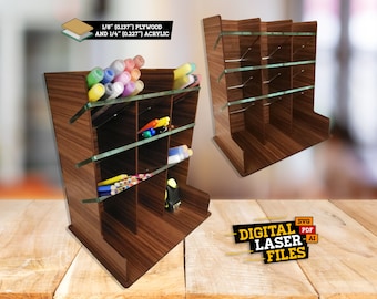 Stand Up Organizer SVG + Ai Laser Cut Files - DESCARGA INSTANTE