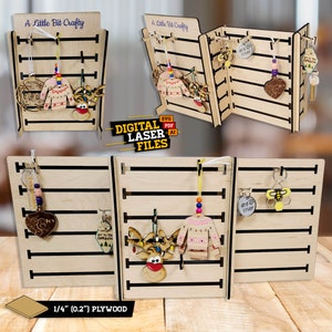 Small Slotted Modular Display Stand SVG + Ai Laser Cut Files -- INSTANT DOWNLOAD