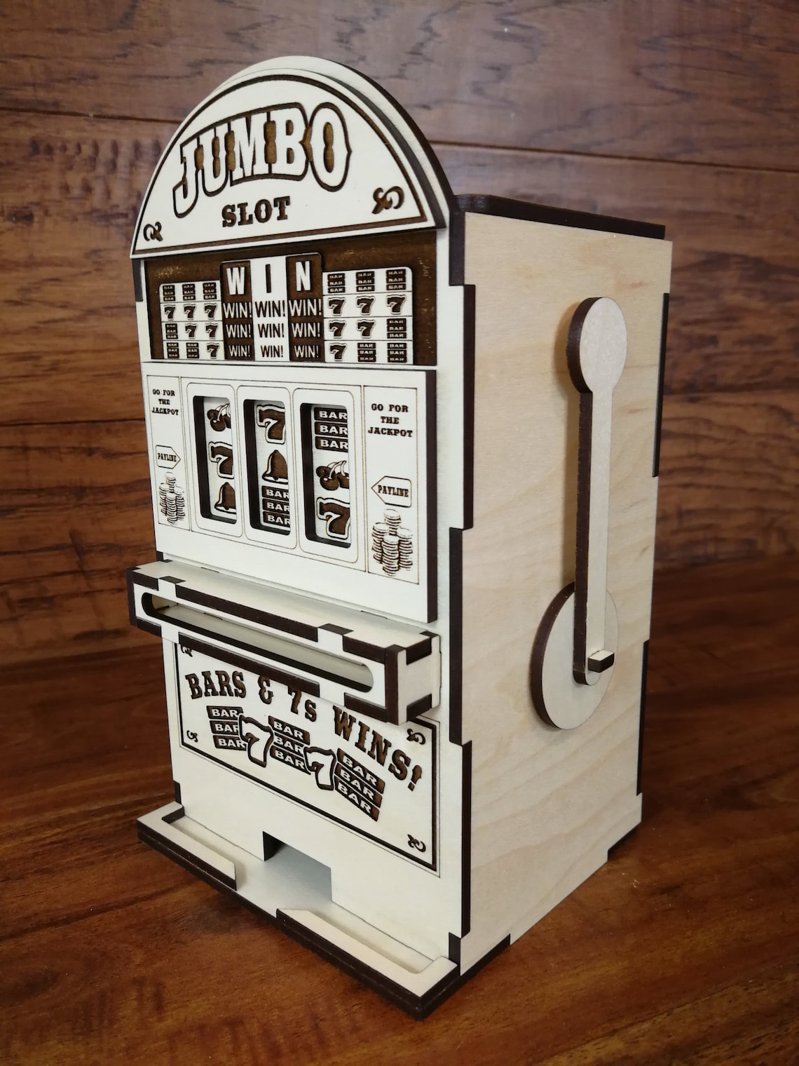 Slot Machine Box svg Ai Laser Cut Files INSTANT DOWNLOAD Etsy