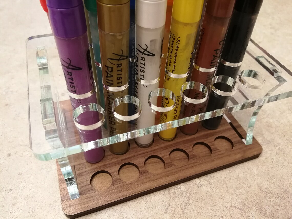 Paint Marker Holder SVG Ai Laser Cut Files INSTANT Etsy