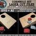 Cornhole Set SVG + Ai Laser Cut Files -- INSTANT DOWNLOAD 