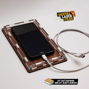 Phone Tray SVG + Ai Laser Cut Files -- INSTANT DOWNLOAD