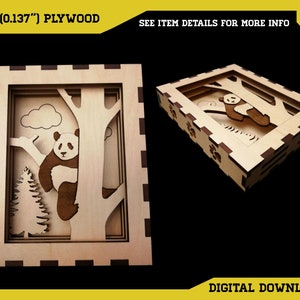 Layered Panda Box SVG + Ai Laser Cut Files -- INSTANT DOWNLOAD - Etsy