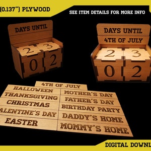 Cube Countdown SVG Ai Laser Cut Files INSTANT DOWNLOAD image 8