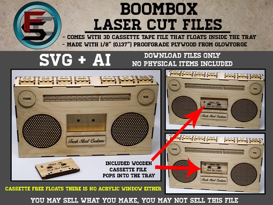 Drawing & Illustration INSTANT DOWNLOAD Switch Storage Box SVG Ai Laser