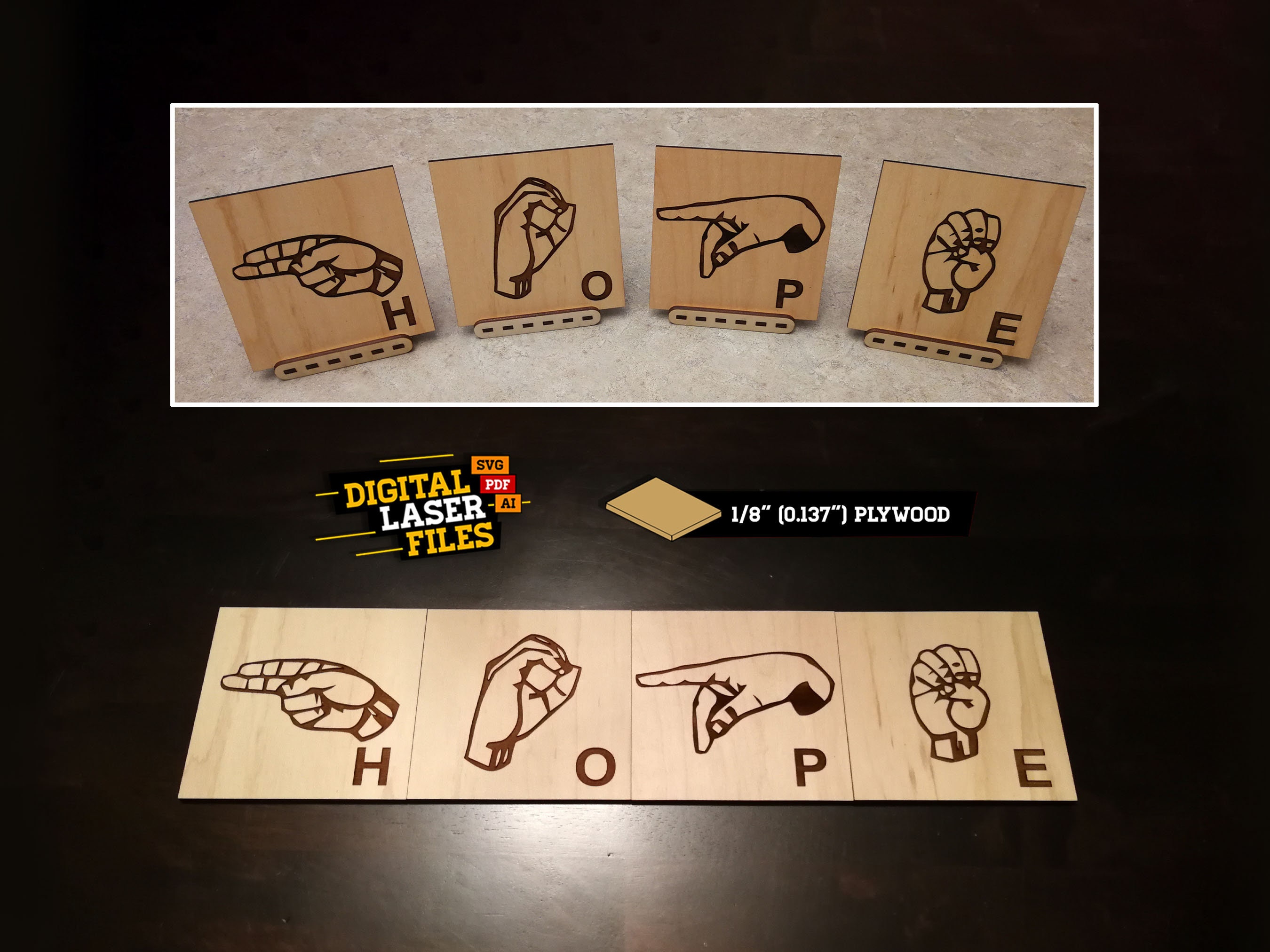 Help Sign Language Svg Sign Language Letters SVG + Ai Laser Cut Files -- INSTANT DOWNLOAD - Etsy