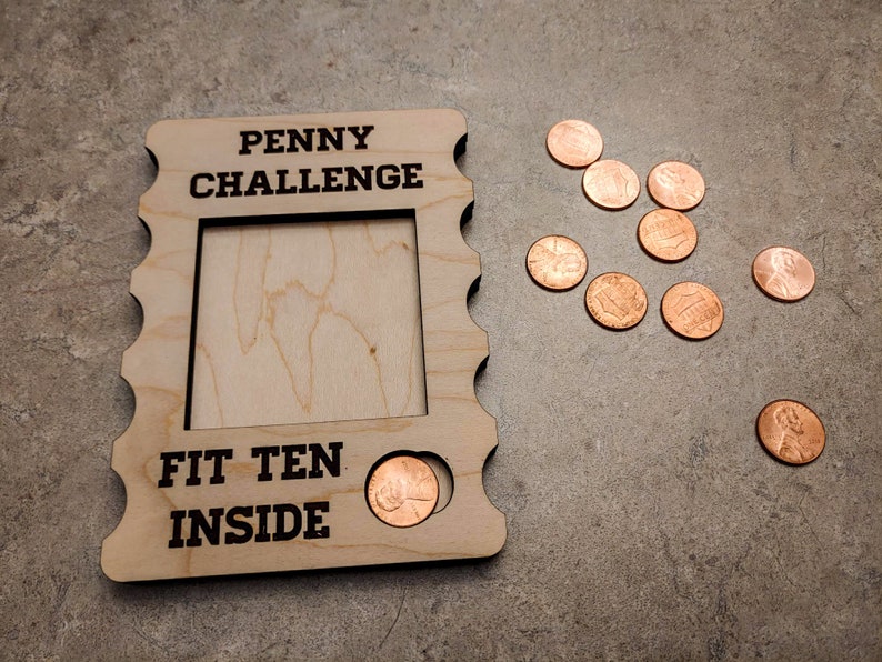 Penny Challenge Puzzle SVG Ai Laser Cut Files INSTANT DOWNLOAD image 5