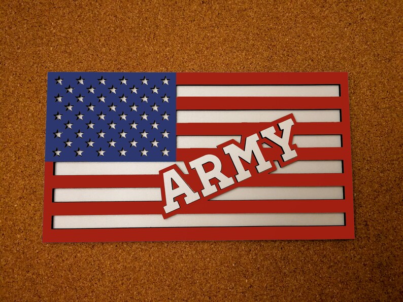Download Layered Army Flag SVG Ai Laser Cut Files INSTANT DOWNLOAD ...