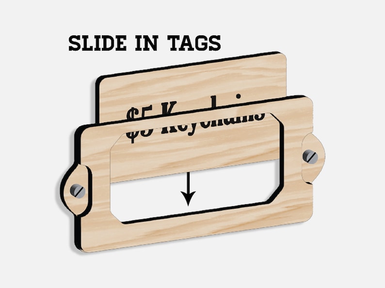 Slide In Price Tags SVG Ai Laser Cut Files INSTANT DOWNLOAD image 3