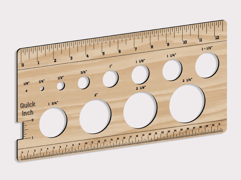 Scale Ruler With Cutouts Back to School Ruler SVG + Ai Laser Cut Files -- INSTANT DOWNLOAD - Etsy